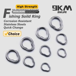 Fishing Solid Ring 25~100Pcs Stainless Steel Split Rings Fishing Lures Connectors Saltwater Fishing Accessories Tackle Chrome