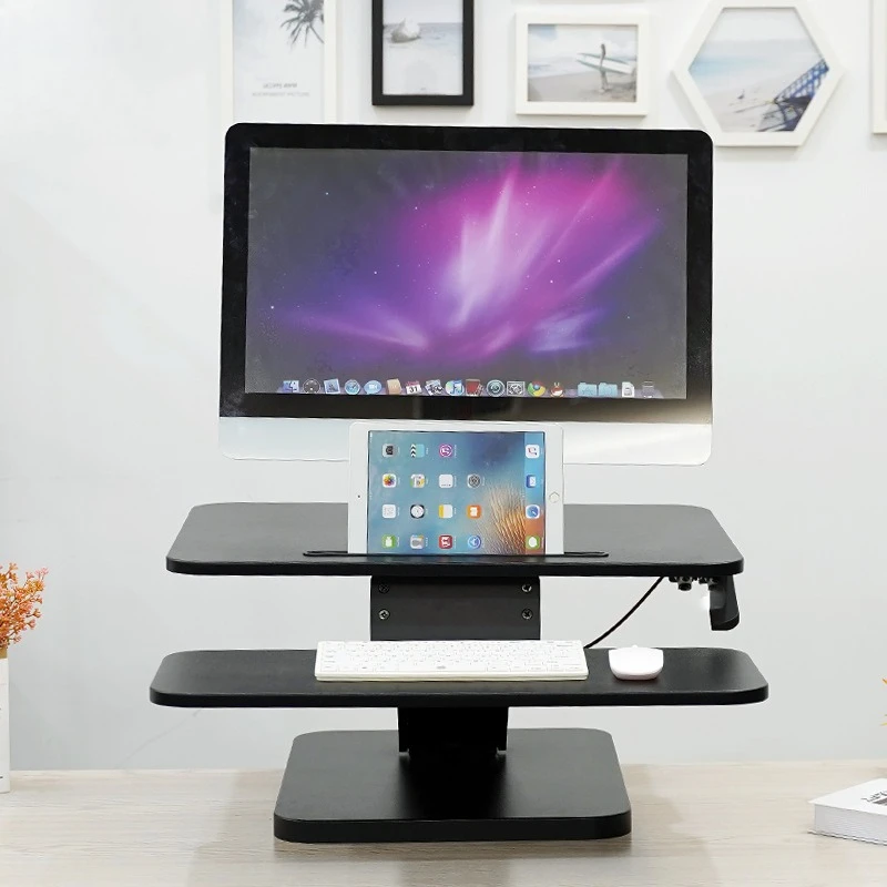 Stand-up laptop lifting table, folding desktop desk, monitor raised frame, workbench table