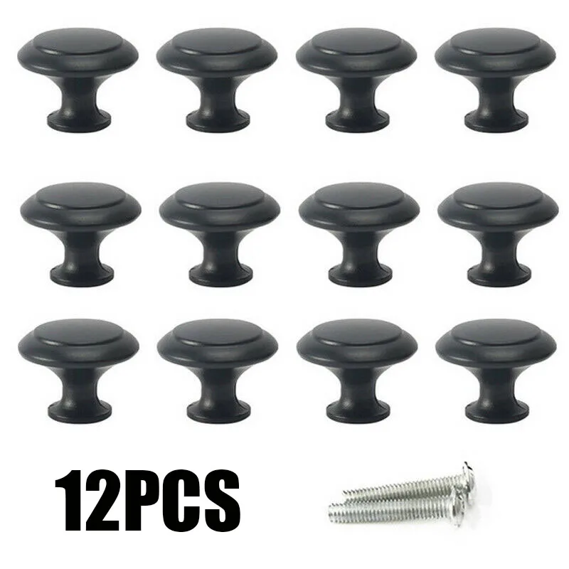 12Pcs/Set Door Knobs Stainless Steel Drawer Cabinet Handles Knobs Kithcen Cupboard Pull Handles Furniture Hardware Accessory