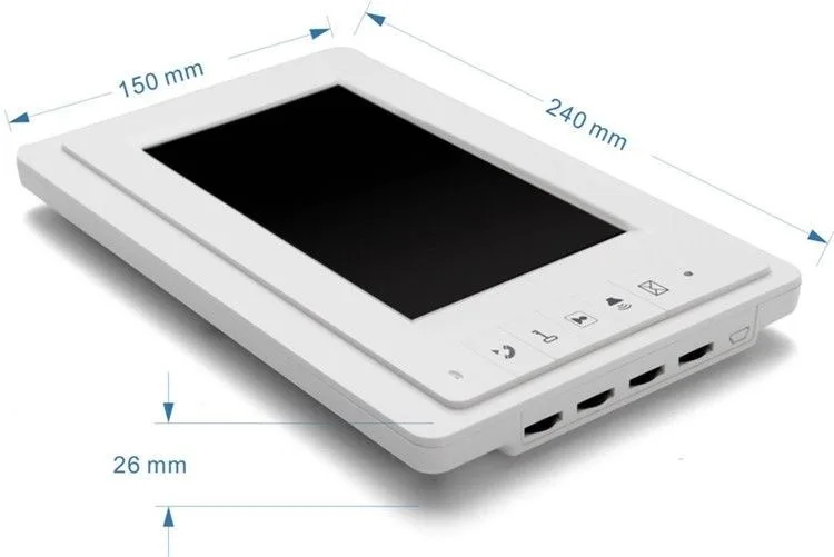 Imagem -05 - Visual Intercom Kit Campainha Câmera de Vídeo Monitor Visão Noturna Sistema de Bloqueio de Campainha 7