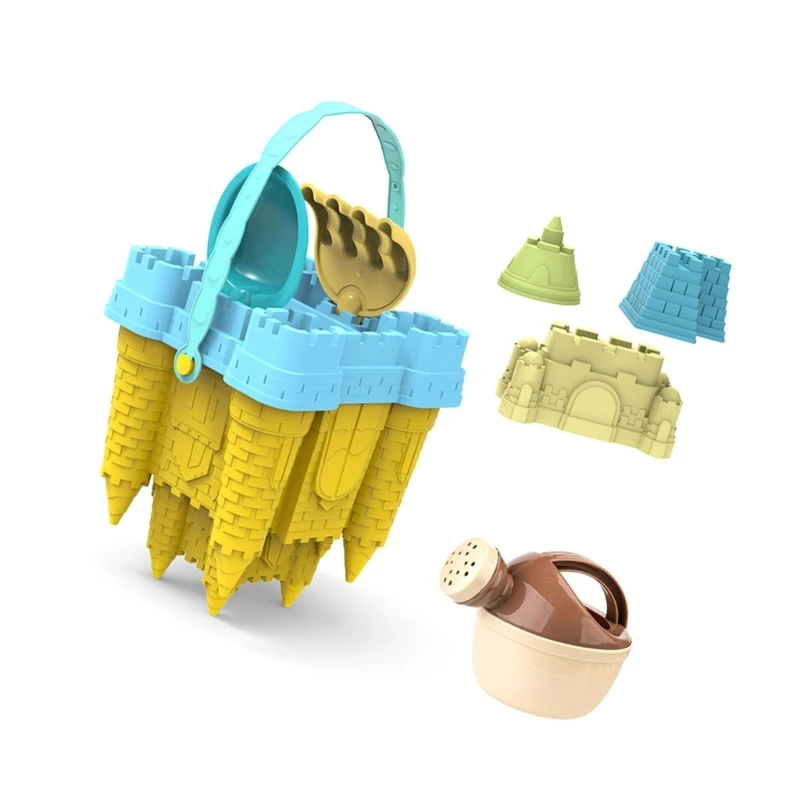 Toddlers Sand Bucket Castle Mold Toy Sand Sculpture Beach Toy Kids Garden Toy D5QF