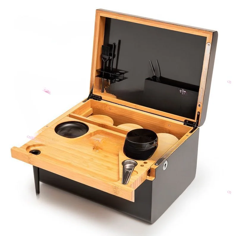 

FOR Cross-Border Premium Bamboo Storage Chest Storage Box with Removable Tray