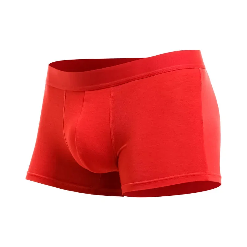 Herren-Boxershorts in Rot, Glücksbringer-Unterwäsche mit Hasen-Tierkreiszeichen, Dünne Rote Boxershorts als Geschenk für Geburtstag & Hochzeit
