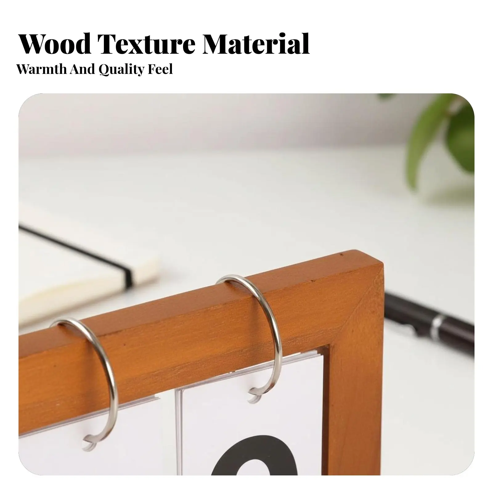 

Modern Wooden Flip Calendar, everlasting Desk Decoration, Minimalist Nordic design, Office, Bedroom, Photo Prop