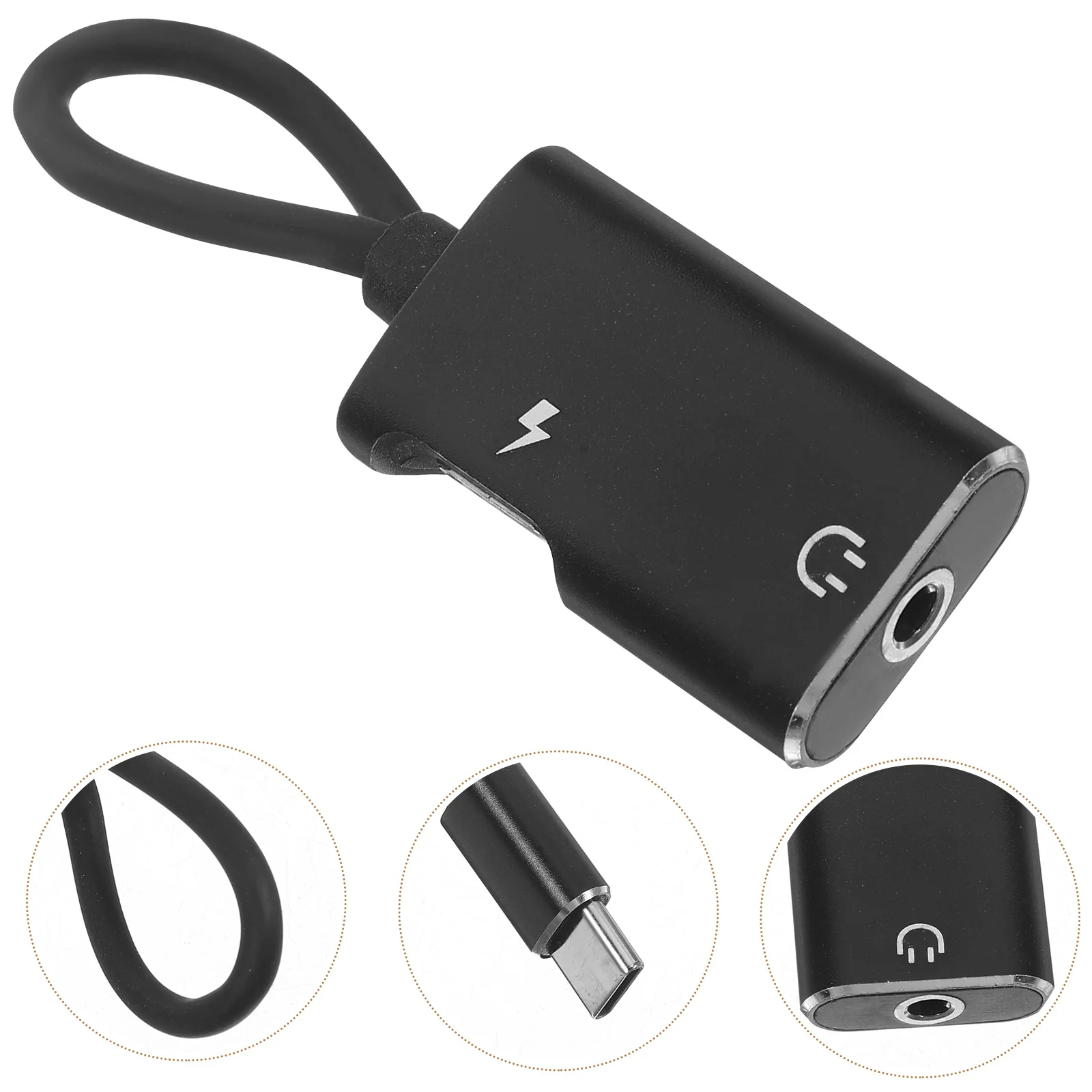 

USB C Headphone Adapter High Durability USB to 3.5mm Adapter Type-C Aux Splitter Phone Accessory Phone Accessory