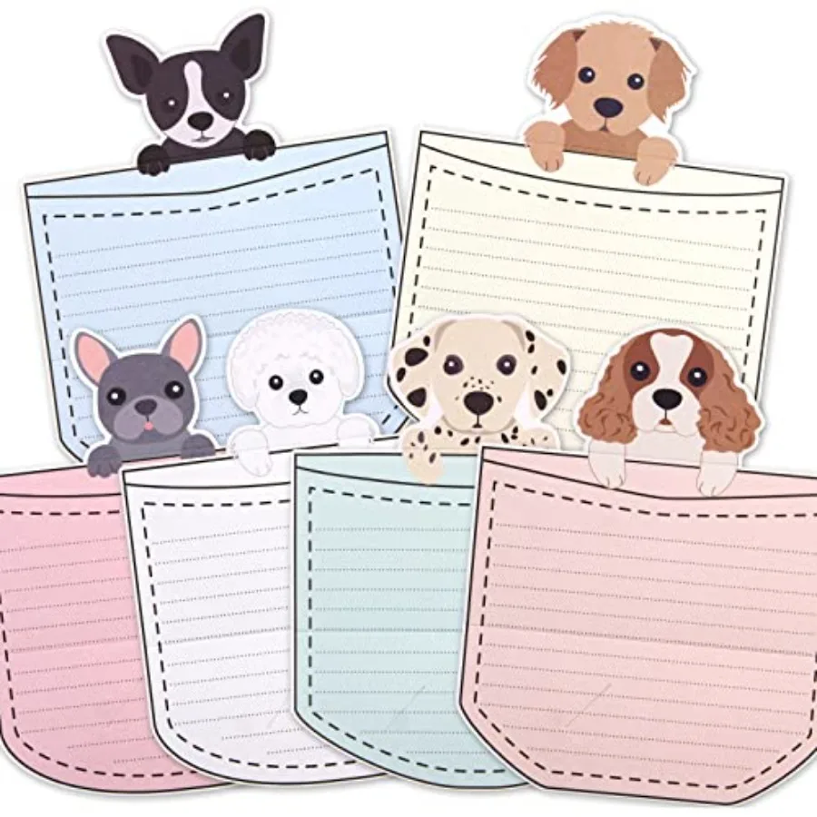 

24 Pcs Letter Writing Stationery Paper Set Dog Design Greeting Cards with Envelopes for Classroom Birthday Party