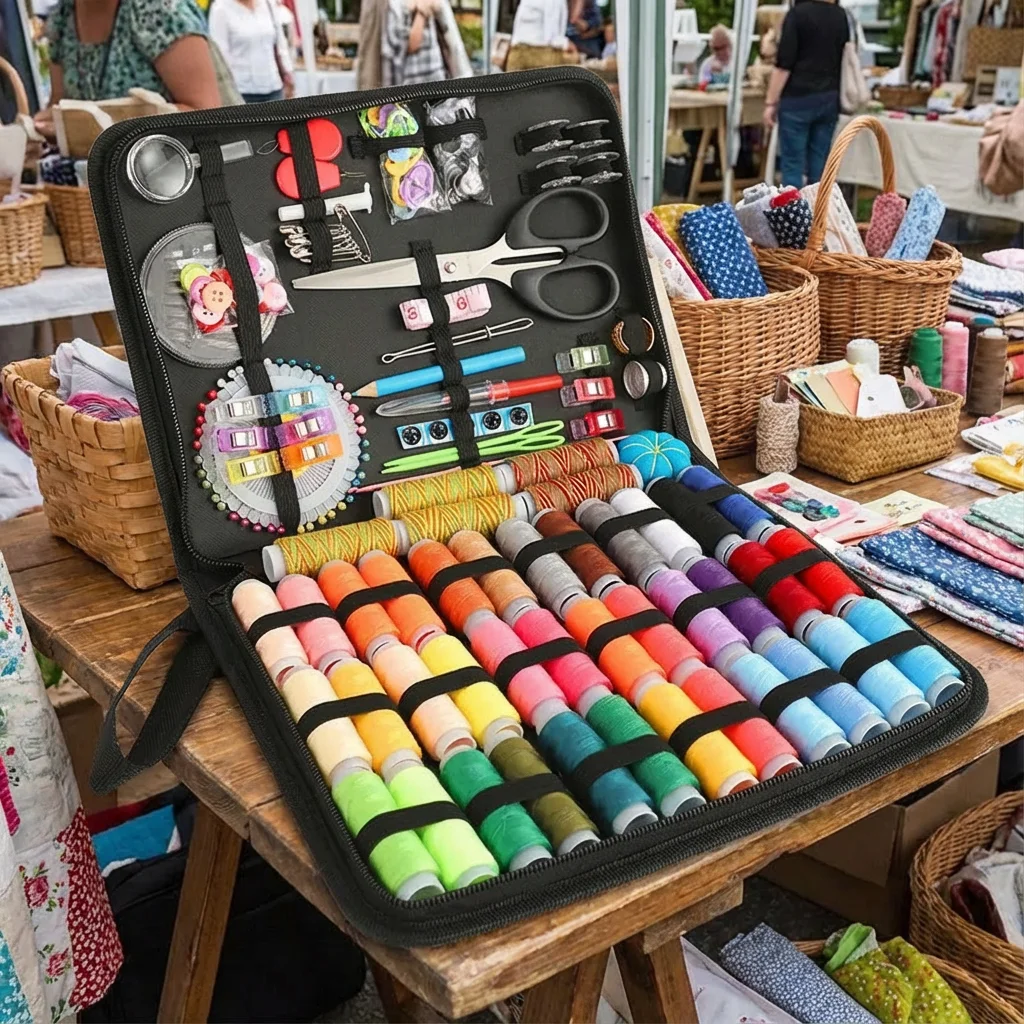 Kit de Costura Portátil Grande - Embroidery Thread Yarn avaliação e preço