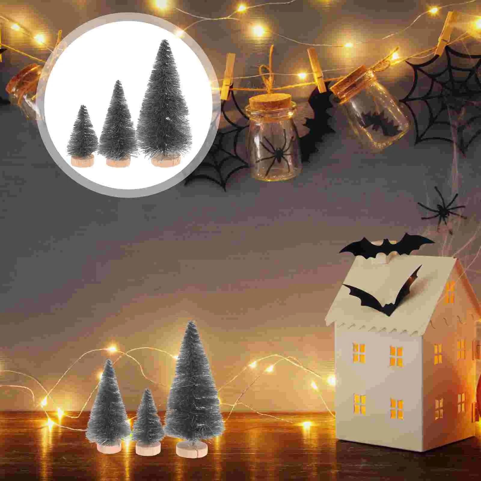 12 Pcs Halloween Decoration Tree Trees Party Favors Tabletop Models Outdoor Plants Miniature Small Crafts