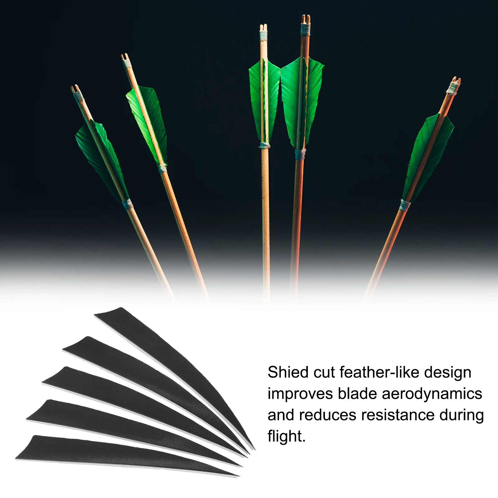 

5 дюймов, 50 шт., лопасти для стрел, стрела с индейским пером, левое/правое крыло, оперение, охотничья стрела для DIY, аксессуары для стрельбы по мишеням