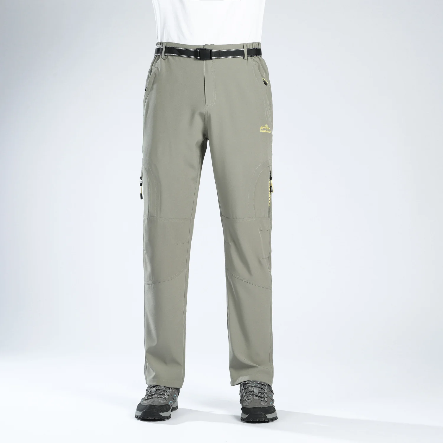 Open Crotch Summer Quick-drying Casual Pants Men's Multi-pocket Thin Elastic Baggy Running Sports Exotic Hotpants Men Streetwear