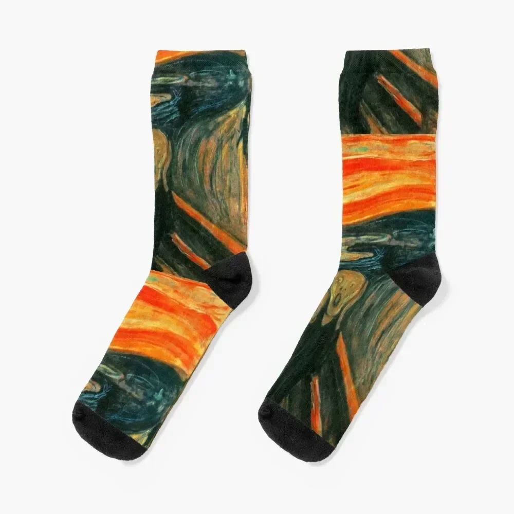

The Scream' by Edvard Munch | An Icon of Modern Art and Halloween Socks crazy Sports ankle Non-slip Socks Women's Men's