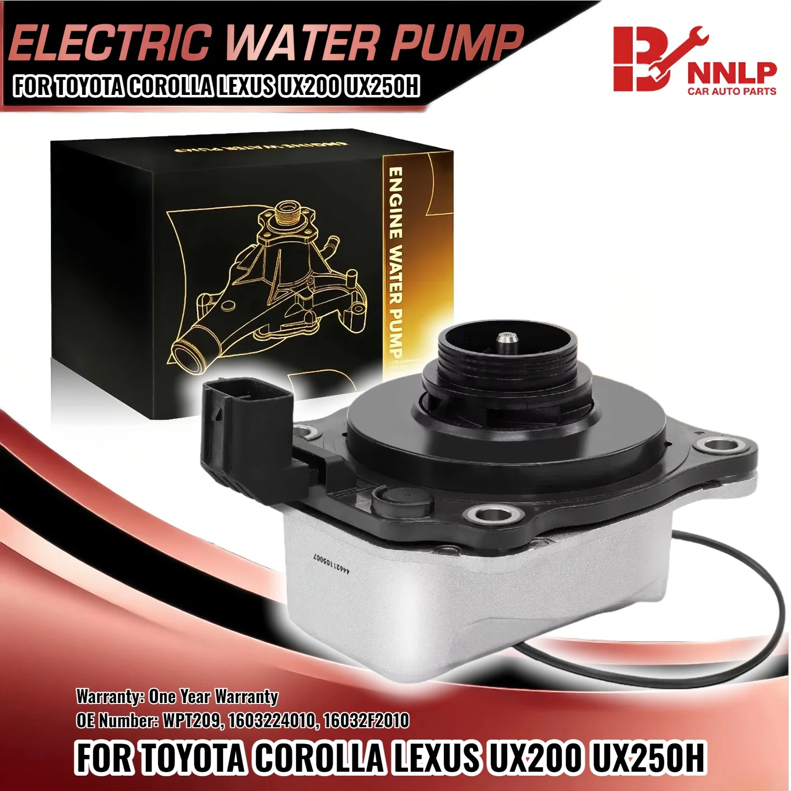 

Электрический водяной насос для Toyota Corolla Lexus UX200 UX250h 2019 2020-2022 2.0L 1603224010, 16032F2010