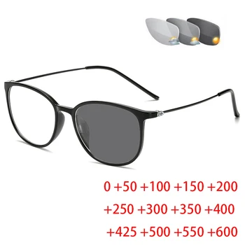 Kocie oko okulary do czytania z fotochromem – metalowe dla mężczyzn i kobiet