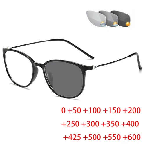 Gafas de lectura fotocromáticas para hombre y mujer, lentes de Metal para hipermetropía, presbicia + 1,0 + 1,5 + 2,0 + 2,5 + 3,0 a + 6,0