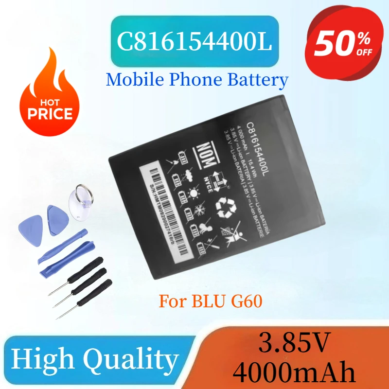 New High Quality Mobile Phone Battery 3.85V 4000mAh 15.4Wh For PDAX5 PC-M116 Rechargeable Lithium Battery + Free Tools