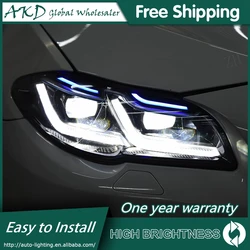 For BMW F10 F18 Headlights 2011-2017 DRL 12V H7 LED Xenon Bulbs Fog Light Tools Novelty Car Accessory F10 F18 Supplies Head Lamp