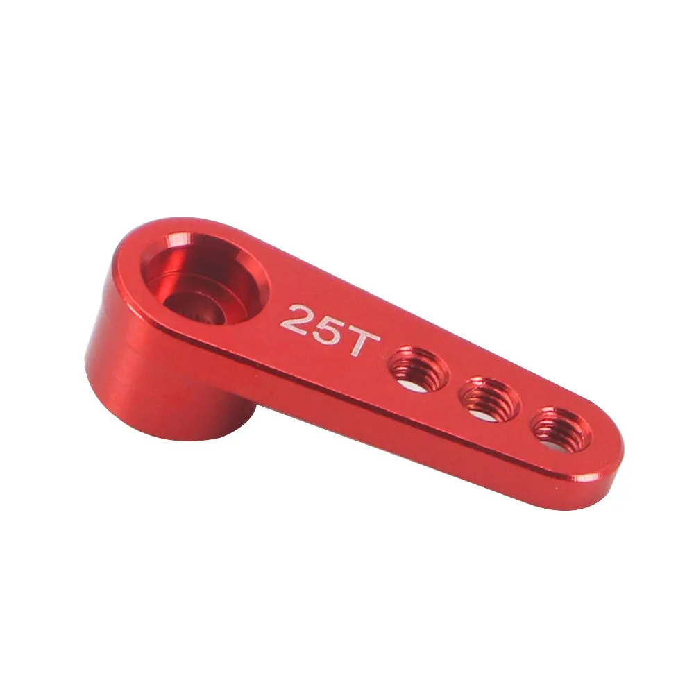 Brazo Servo de Metal de 28,4mm para coche teledirigido 1/10 Wltoys Futaba Hsp Axial Scx10 Trx4 Trx6 Rgt Metal 25t Servo brazo de dirección de elevación