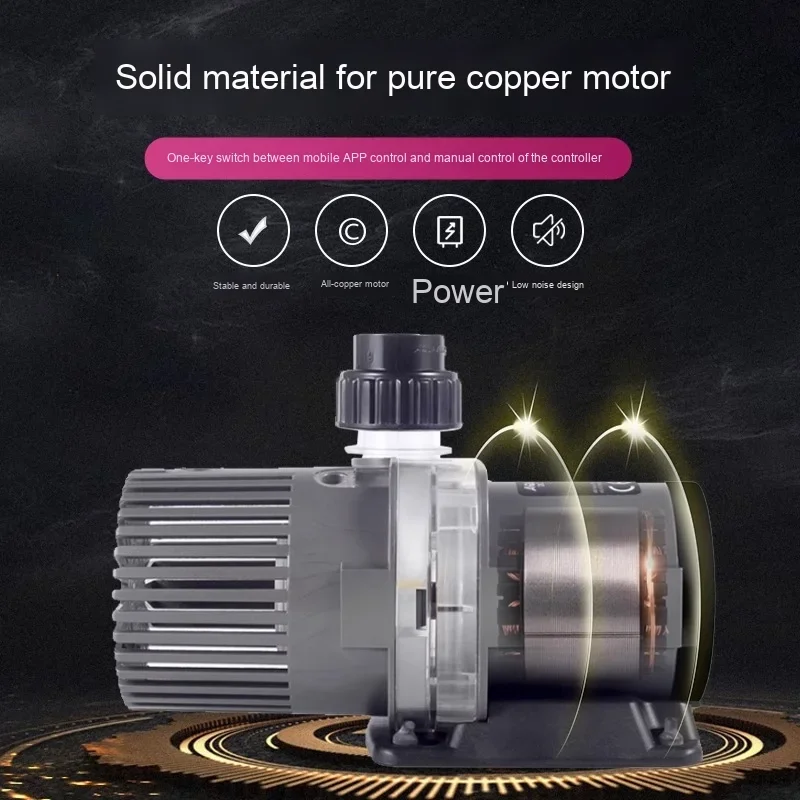 TLF Germany  Intelligent Frequency Conversion DC Filtration Circulation Pump 25W Plastic Amphibious Low Noise Submersible Fish