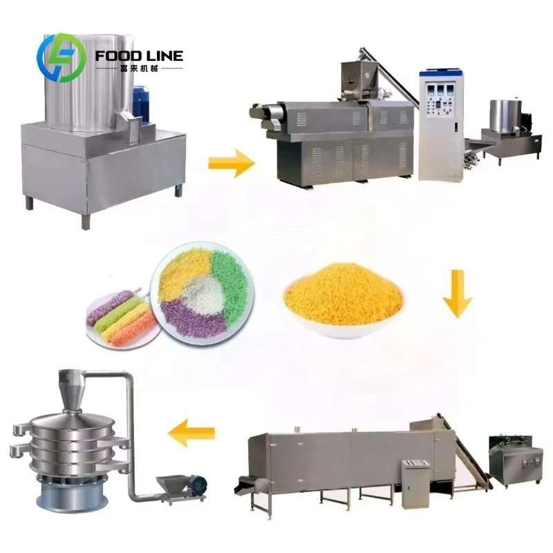 Customized Mini Baked Bread Crumb Full Production Line Low Noise Crisp Grain Molding For Small Scale Snack Processing Workshop