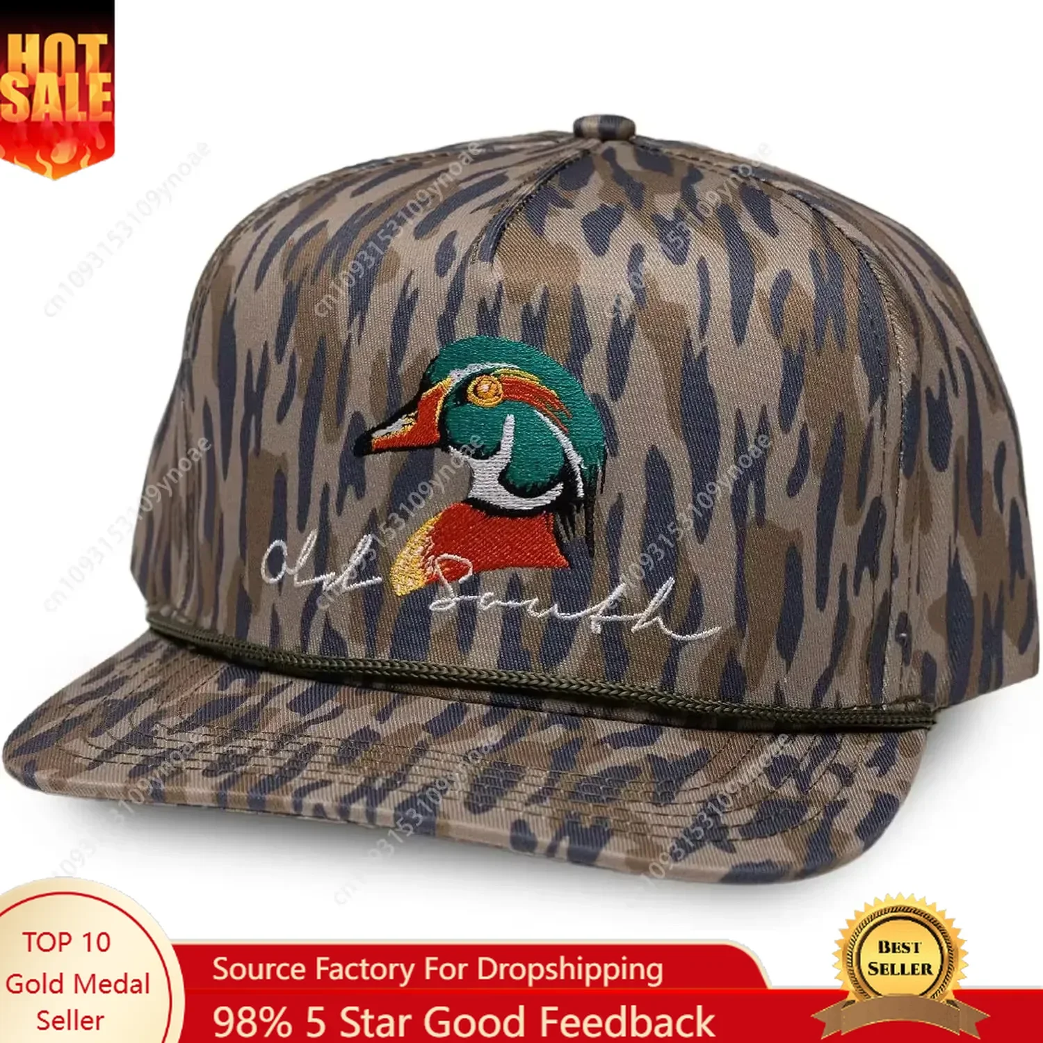 

Wood Duck Head Osland Camo Trucker Hat Embroidered Baseball Cap Cotton Man Women Outdoor Activies Dad Hats Unisex Adjustable