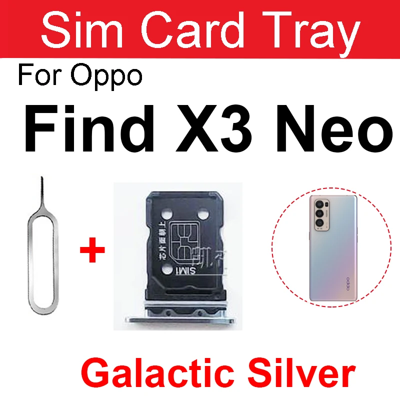 SIM Card Tray For OPPO Find X2 Neo X3 Neo Sim Card Slot Holder   Card Reader Adapter Replacement Parts