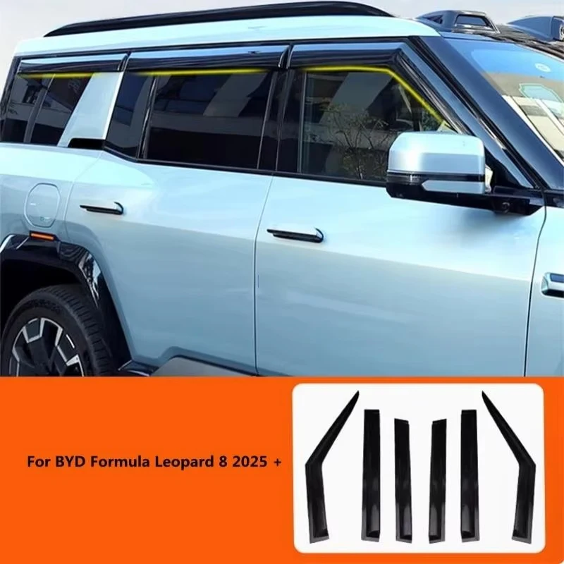 

Для Byd Equation Leopard 8 2025 автомобильный Стайлинг оконный козырек защита от солнца и дождя укрытие погодный щит авто внешние аксессуары