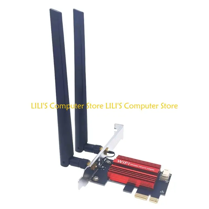 A52B 5400mbps Triple Band 2.4G 6Ghz การ์ดเครือข่ายที่รองรับบลูทูธสำหรับพีซี