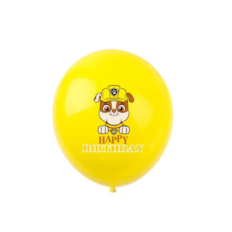 10pcs Paw Patrol Balloons Anime Theme Birthday Party Decoration Supplies Cute Cartoon Patrol Canine Chase Balloon Kids Toy Gifts