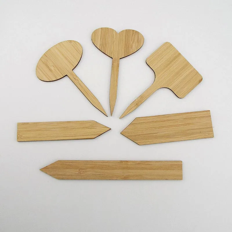 10/20pcs Bamboo Garden Flower Plant Labels Sign Tags Stand Markers Vegetable T-Type for Nursery Pots Garden Seedling Mark Tools