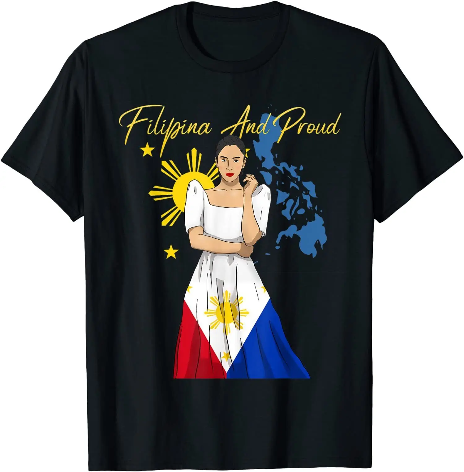 

NEW LIMITED Philippines Pinay Filipina Islands Flag Girl Great Tee T-Shirt S-3XL