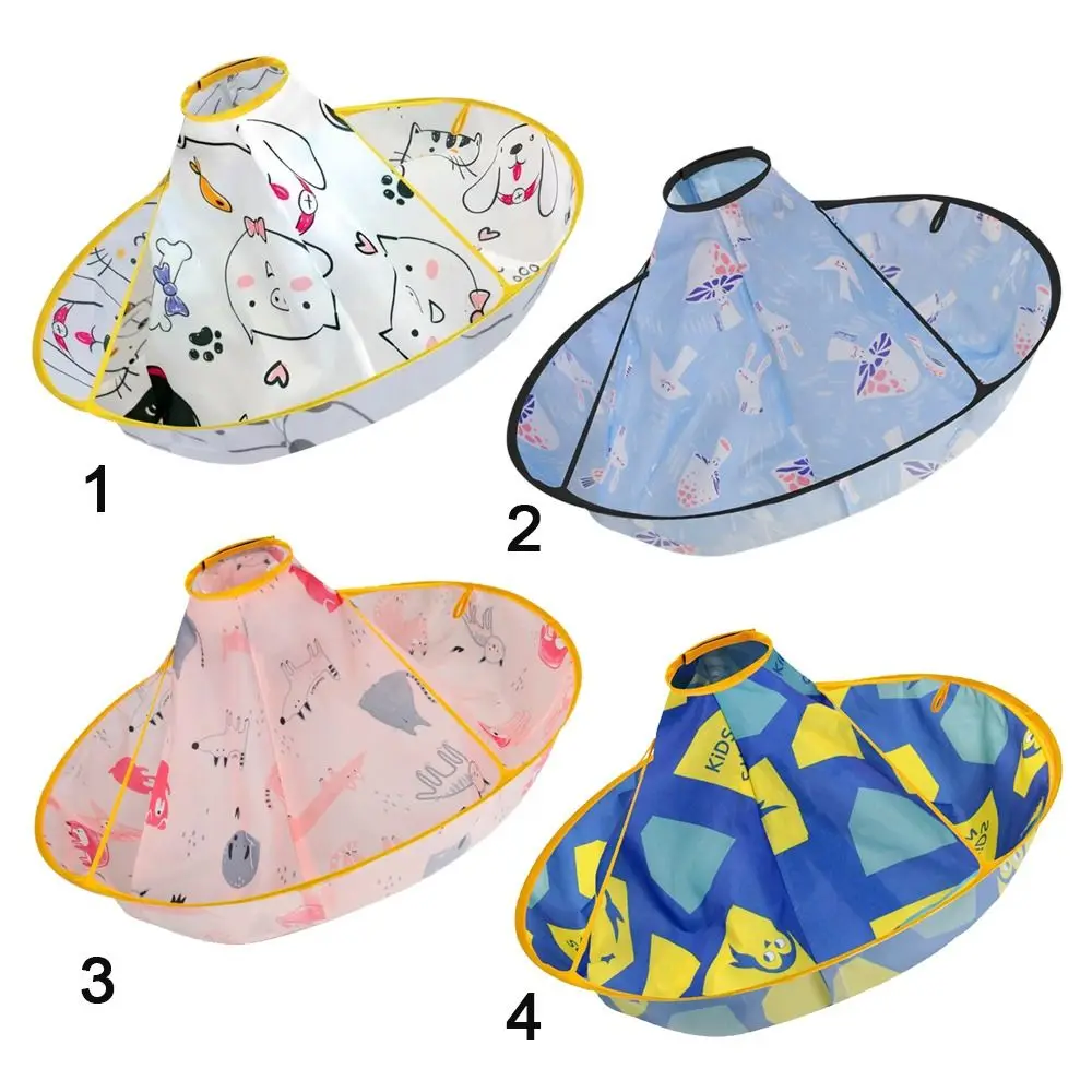 Colorful Kids Hair Cutting Cape Waterproof Cloak Umbrella Hairdresser Apron Reusable Foldable Hair Cutting Gown Home Haircut view 5