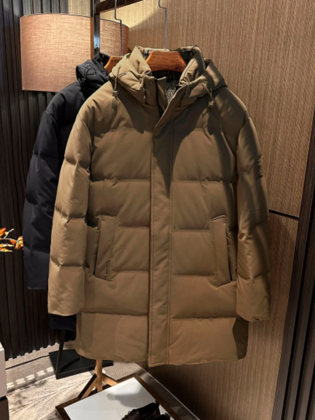 

Высококачественная съемная шапка, мужская зимняя теплая модная городская шуба вниз, полиэстер, нейлон Cosite Fiber Du down...