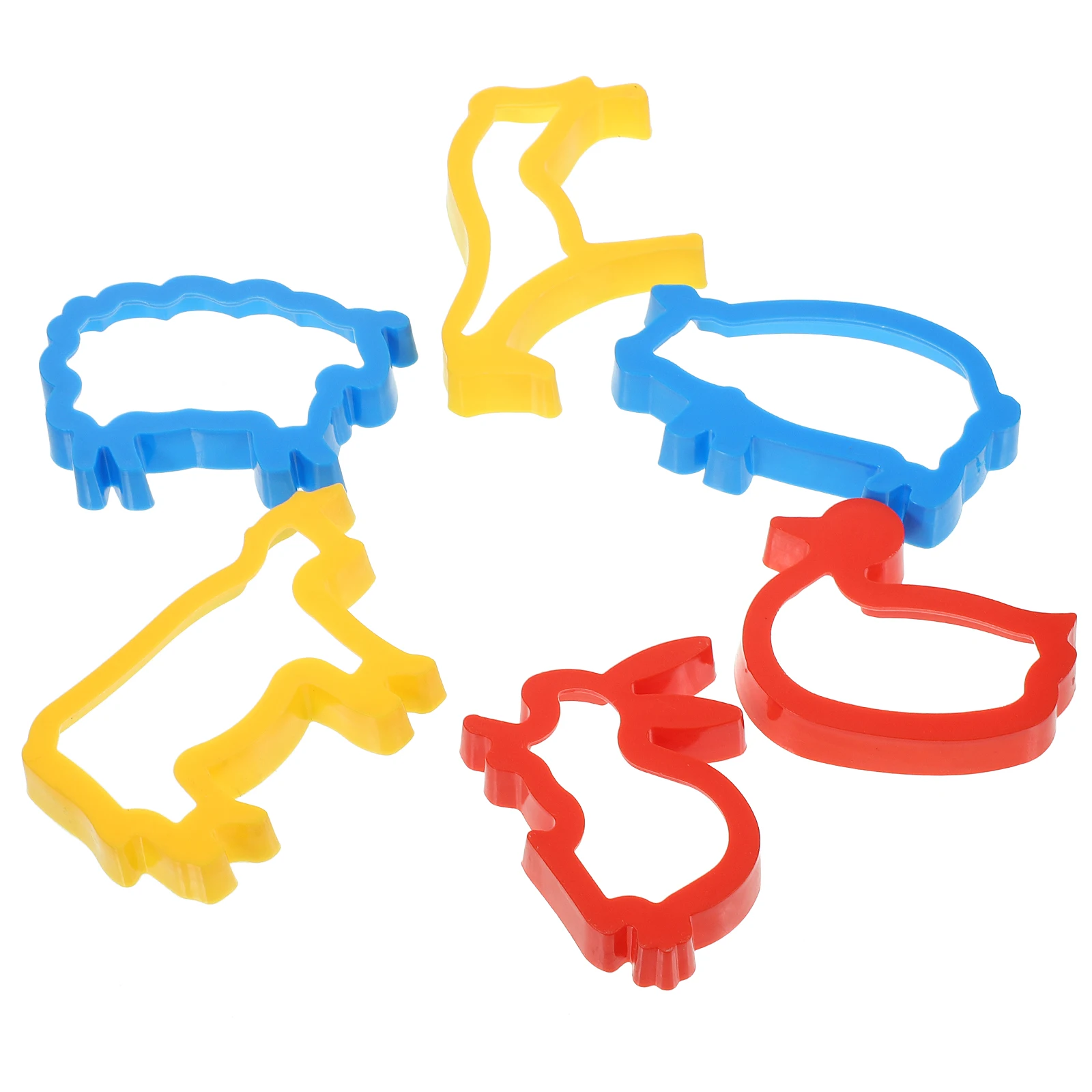 

6pcs Cookie Mold Farm Animals Shaped Baking Toys Plastic Playset Safe Non Farm Cookie Toxic