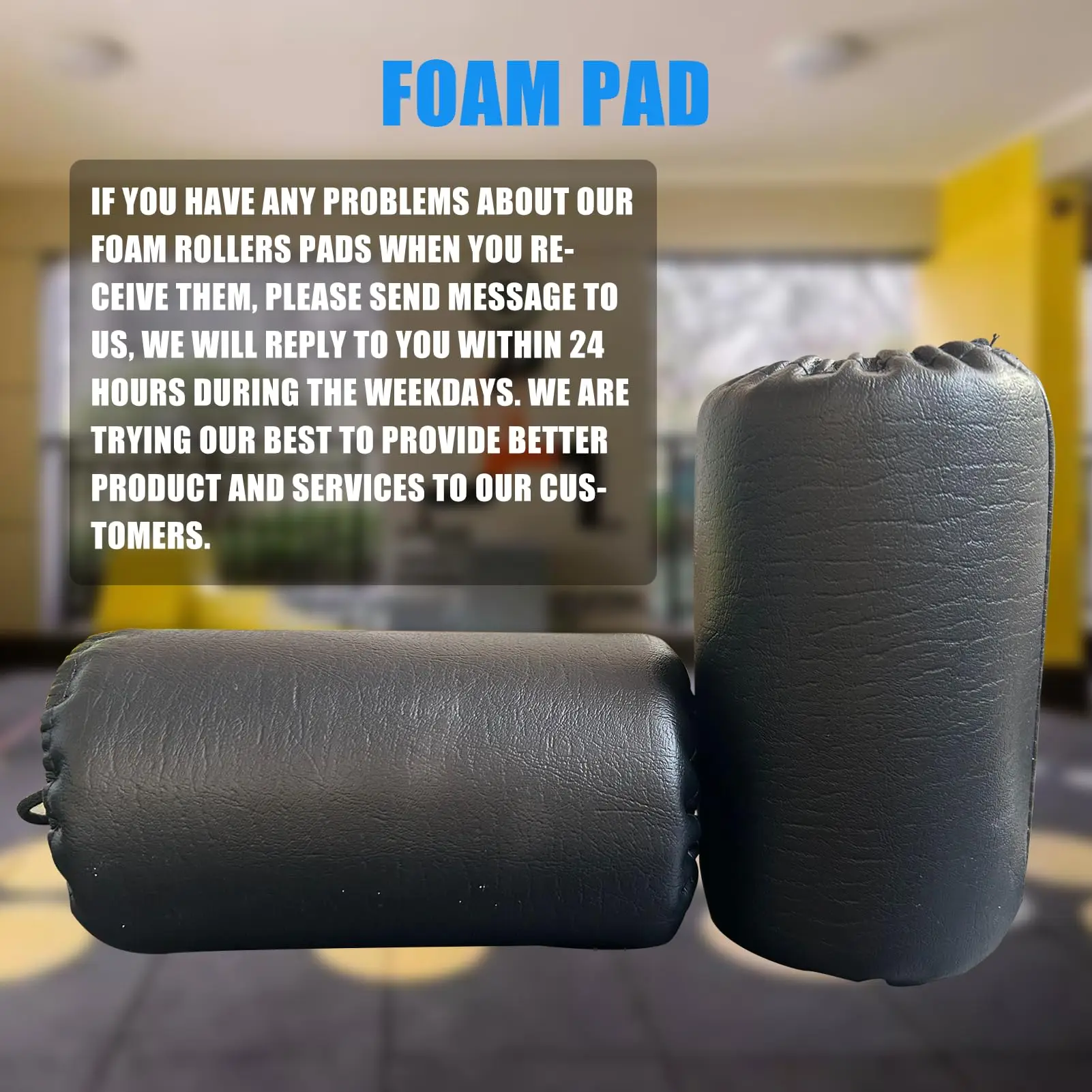 1PCS  Foam Dumbbell Stool, Replaceable Foot Pad, High Density Foam Roller, Weight Bench Leg Extension Curl Attachment, 1Pc