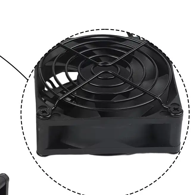 USB Fan 5V 3 Speeds Adjustable Cooling Blower Motor With Metal Mesh Guard For PC Router Laptop Gaming Console Industrial Use
