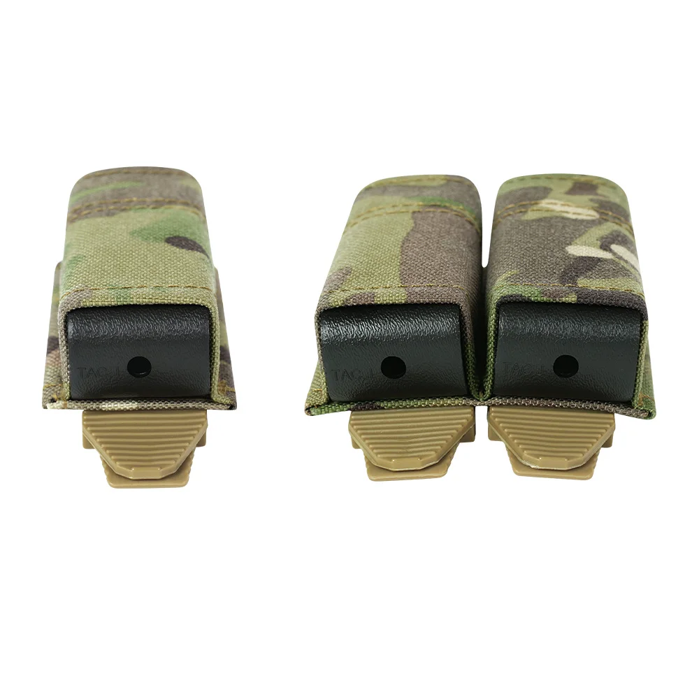 Pistol Magazine Pouch FAST 9MM Single Mag Bag Double Mag Hunting Airsoft Holder With Nylon Support Clip