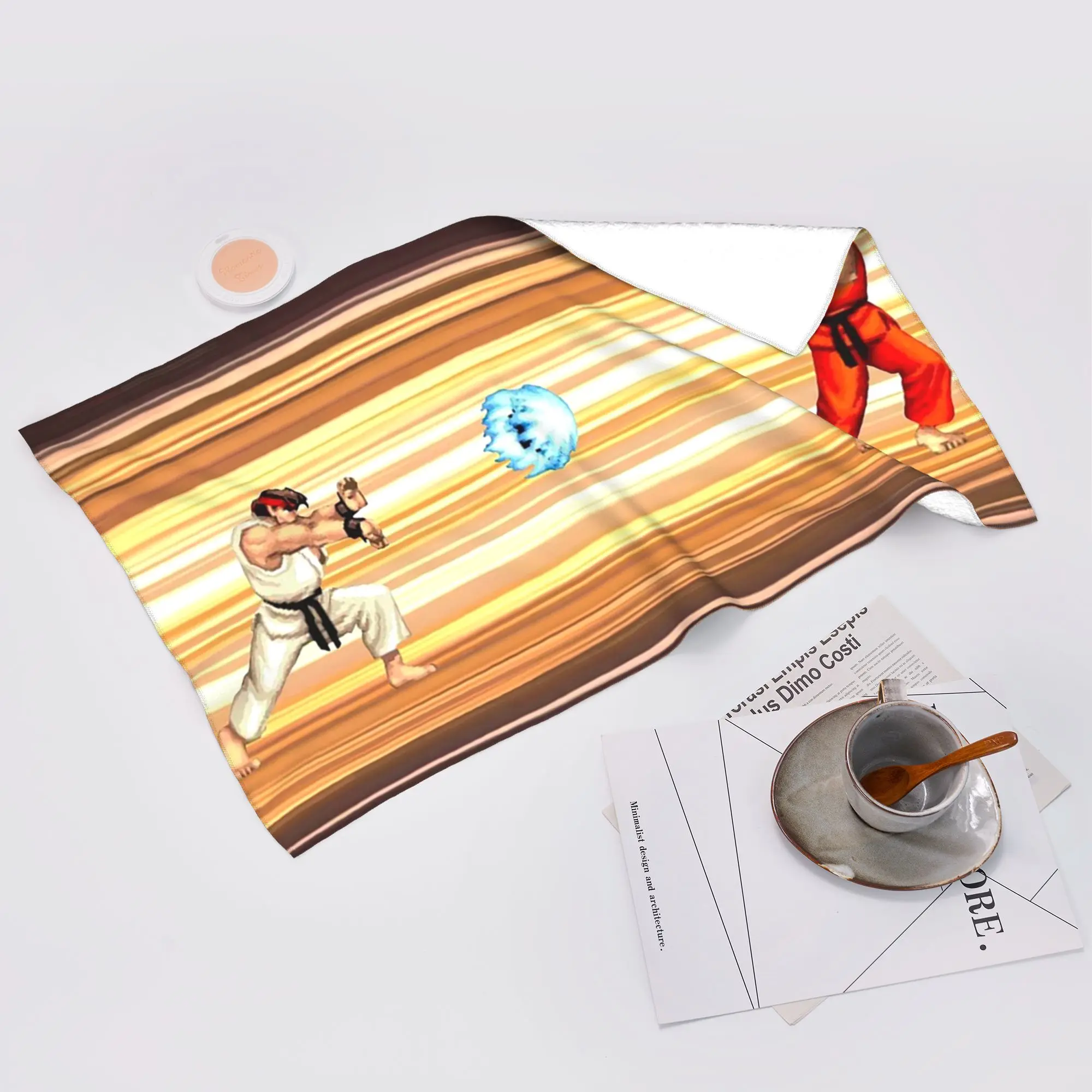 Custom Defeated Portraits Super Street Fighter Soft Face Towel Quick Dry Pool Bath Cotton Towels Absorbent Quick