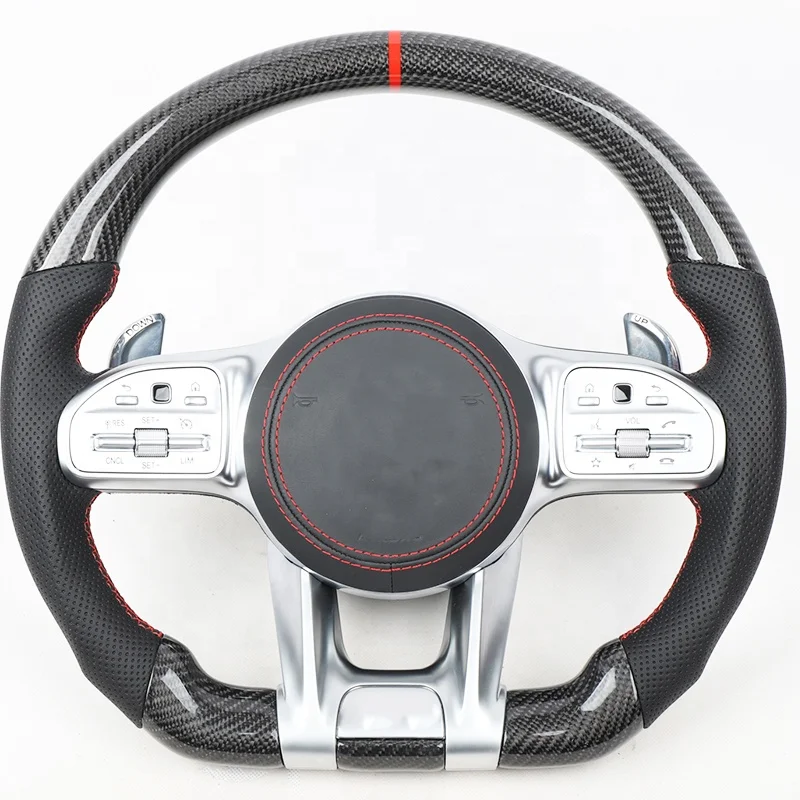 

Car Steering Wheel for Mercedes-Benz CLASS W205 W204 W222 W463 W464 AMG GLA GLC CLS CLA Carbon Fiber Steering Wheel