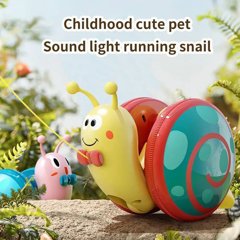 Electric Snail Toy Car Music Automatically Avoiding Sound Car Light Snail Children Toy With Gift Luminous Cute Toys E7c3