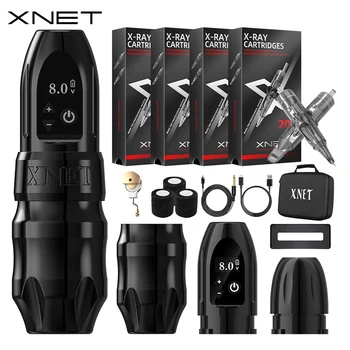 A-6/ 新品未使用 XNET EXOtattoomachine ful set EXO Wireless Tattoo Machine Kit with Extra 2100mAh Power