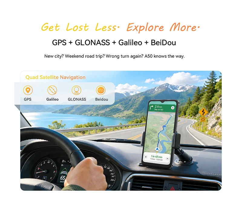 Smartphone Android 16 Cubot A50, 6.58-inch FHD+ Screen, Octa-core, 16GB(6+10) RAM, 128GB ROM, 5000mAh Battery, 48MP+16MP Cam,NFC