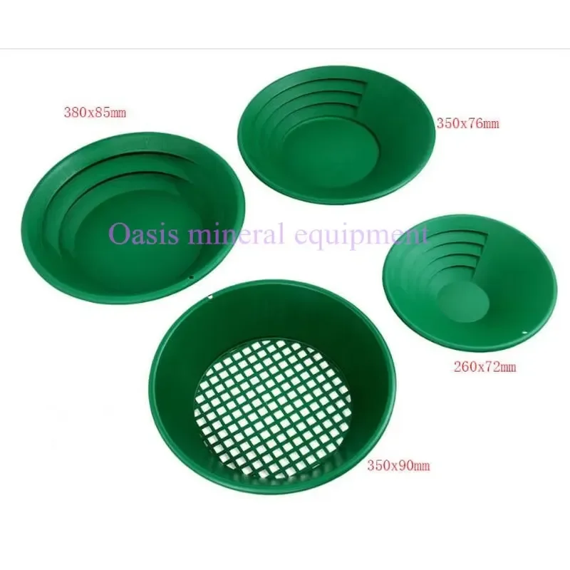 i Hand-operated Portable Gold Sieve Pan Hollowed-out Gold Panning Plate Plastic Gold Panning
