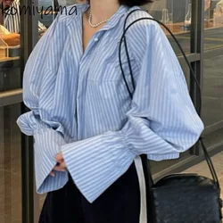 Fall New Blusas Flare Long Sleeve Shirts & Blouses Japan Style Ropa Mujer Temperament Woman 2024 Camisas Single Breasted Blusa