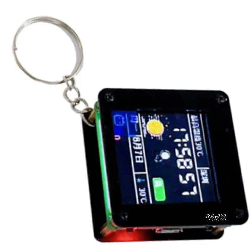 

ESP32 C3 1.44Inch LCD Desktop Trinket Mini TV Portable Pendant LVGL Weather Station GIF Animation & Photo Albums