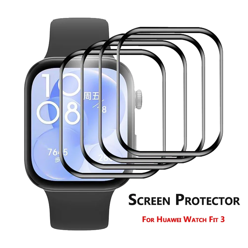 

Защитная пленка для экрана Huawei Watch Fit 3, изогнутая 3D-защитная пленка для экрана Huawei Watch Fit3 Ultra-HD, защитная пленка с полным покрытием