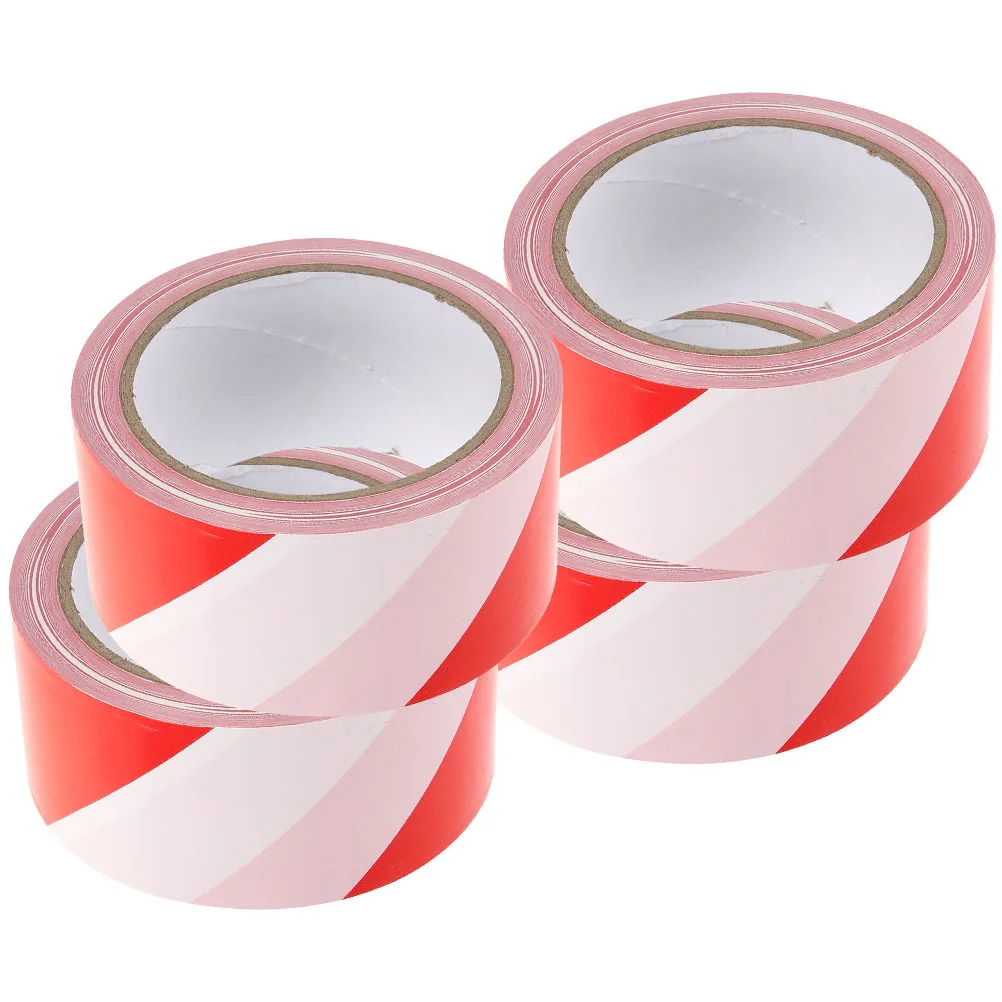 4 Rolls Warning Tape Non Adhesive Caution Strips Safety Barrier Tape for Area Isolation and Construction Use