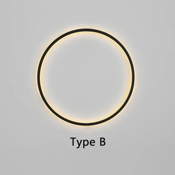 Nordic Minimalistische Cirkel Achtergrond LED Wandlamp Moderne woonkamer bank wandlampen Hotel Hal Nachtkastjes Licht Home decor
