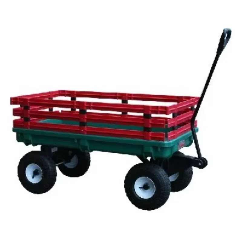 Garden Wagon Cart with Removable Side Racks, Pneumatic Tires, 300Lb Capacity, 37