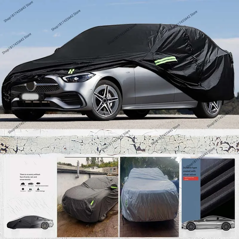 

Waterproof Car Covers for 2008-2025 Mercedes Benz C-Class C250 with Windproof Bands for Snow Rain Dust Protection