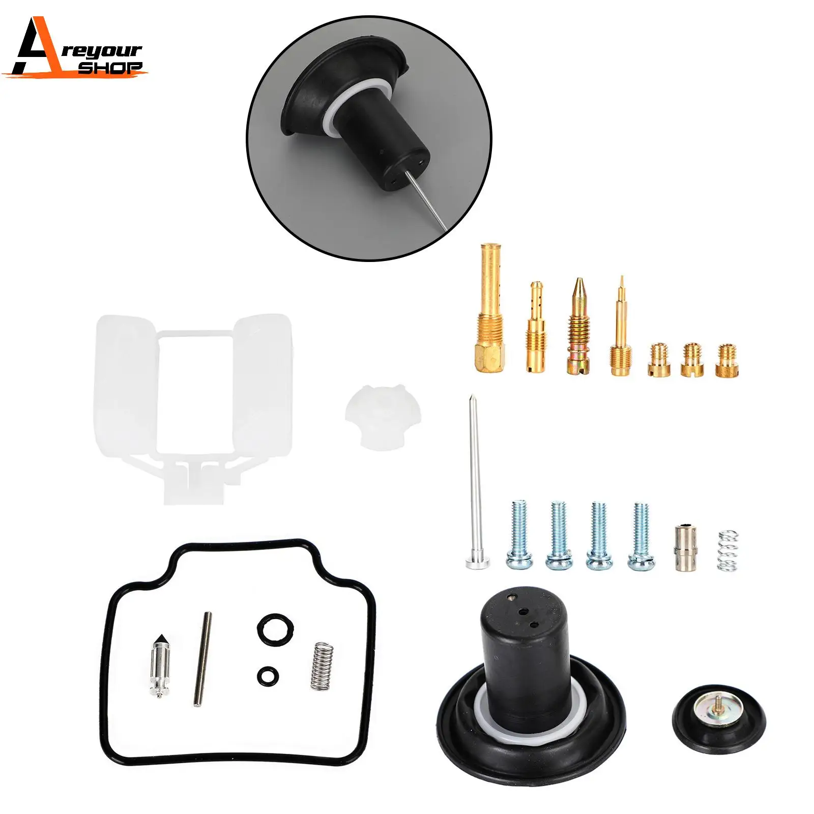 Areyourshop Carburetor Carb Rebuild Kit fit for Honda CN/CH250 Helix/FUSION 250 Big ship22